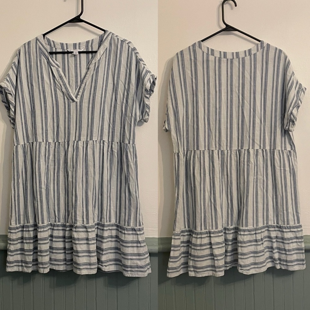 Southern Tide Blue and White Striped Mini Dress